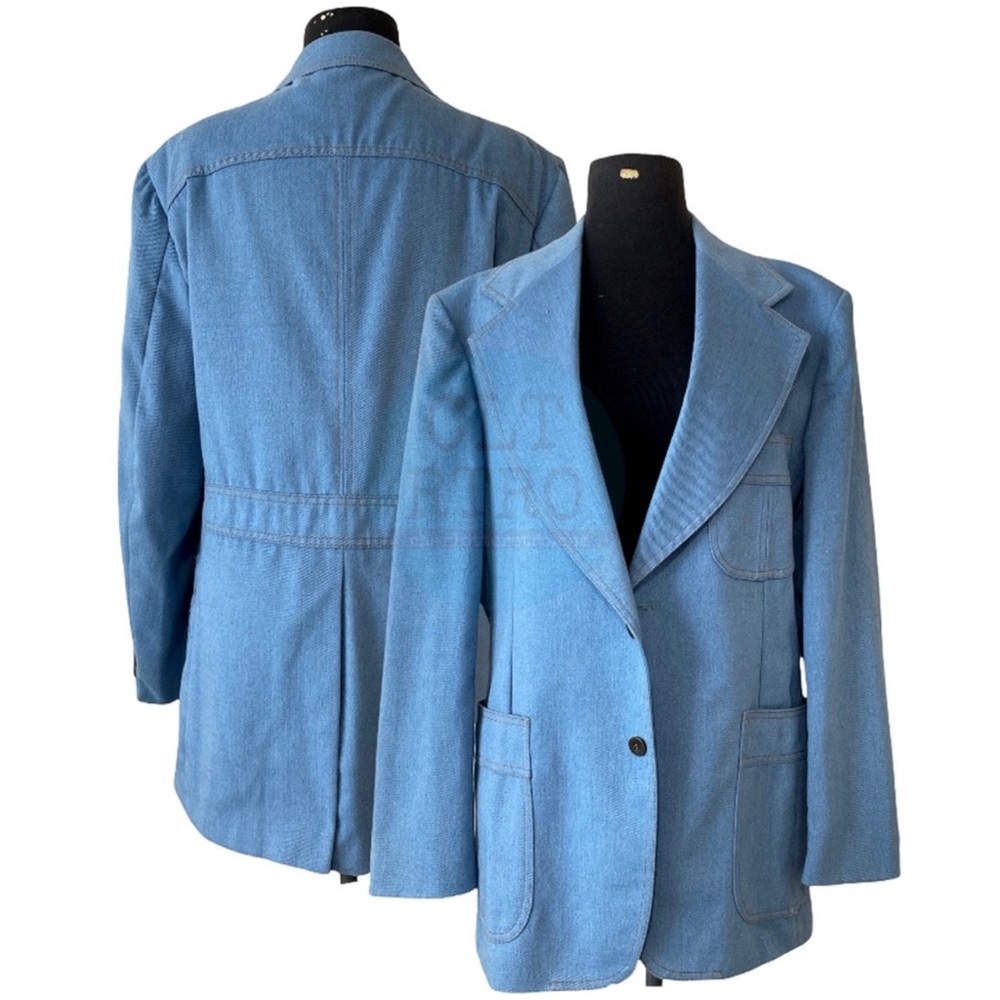 70s vtg Levi’s Panatela Denim Sport Coat w Signature Lining
